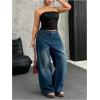 image:imageFloerns Womens Plus Size Sparkly Sequin Tube Tops Strapless Ruched Going Out TopsBlack