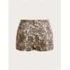 image:imageFloerns Womens Plus Size Zebra Print Denim Shorts Raw Hem Skinny Going Out Jean ShortsKhaki Multi