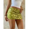 image:imageFloerns Womens Sequin Mini Skirts Low Rise Sparkly Night Out Bodycon SkirtsGreen