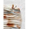image:imageFloerns Womens Summer Mini Skirt Elastic Waist Ruched Ring Linked Boho Mini SkirtsBlue White Apricot