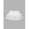 image:imageFloerns Womens Y2K Lace Mini Skirt Cute Low Rise Ruffle Tiered Skirts Aesthetic StreetwearWhite Cream