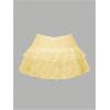 image:imageFloerns Womens Y2K Lace Mini Skirt Cute Low Rise Ruffle Tiered Skirts Aesthetic StreetwearYellow