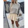 image:imageFloerns Womens Y2k Bubble Short Skirt Elastic Waist Pleated Hem Puffy Trendy Cute Going Out Mini SkirtApricot