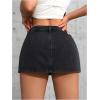 image:imageFloerns Womens Y2k Denim Mini Skirt Low Waist Jean Skirt with UnderneathBlack