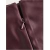 image:imageFloerns Womens Y2k PU Leather Mini Skirt Low Rise Buckle Belt Night Club Bodycon Micro SkirtBurgundy