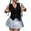image:imageFloerns Womens Plus Size Sleeveless Button Down Jean Vest V Neck Denim JacketBlack
