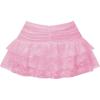 image:imageFloerns Womens Y2K Lace Mini Skirt Cute Low Rise Ruffle Tiered Skirts Aesthetic StreetwearPink