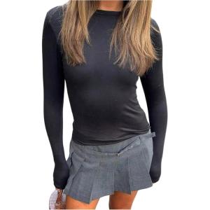 image:imageFloerns Womens Pleated Mini Skirt Cheerleader Uniform Preppy Skater SkirtGrey