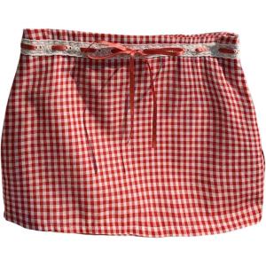image:imageFloerns Womens Y2k Plaid Mini Skirts Low Rise Bow Tie Gingham Going Out SkirtRed