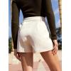 image:imageFloerns Womens Casual Solid High Waist Wide Leg Shorts with Pocket0khaki
