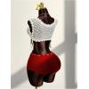 image:imageFloerns Womens Drawstring Low Waist Mini Shorts Concert Outfit Skinny Micro ShortsRed