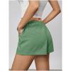 image:imageFloerns Womens Elastic Waist Double Layered Linen Shorts Knot Front Casual Loose ShortsArmy Green