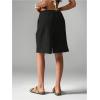 image:imageFloerns Womens Elegant Low Waist Bermuda Shorts Straight Wide Leg Business Casual TrousersBlack