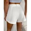 image:imageFloerns Womens Solid High Waisted Wide Leg Casual Pleated Shorts with PocketWhite