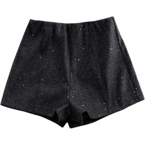 image:imageFloerns Womens Glitter Sparkly Shorts Dressy Casual Clothes Party Night ShortsGrey