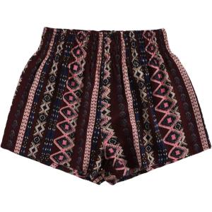 image:imageFloerns Womens Summer Tribal Print Elastic Waist Beach ShortsMaroon Tribal