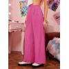 image:imageFloerns Womens Casual High Waisted Pleated Wide Leg Palazzo Pants TrousersA Hot Pink