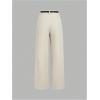 image:imageFloerns Womens Elegant Dressy Pants Mid Waist Pleated Straight Leg Office Work Trousers with BeltBeige