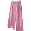 image:imageFloerns Womens Y2k Striped Straight Leg Pants Heart Lounge Pj Casual Beach Bottoms with PocketPink