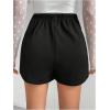 image:imageFloerns Womens Pearl Beaded Slit Skort Elastic High Waist Cocktail Party Dressy ShortsBlack