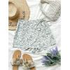 image:imageFloerns Womens Solid Wrap Front Linen Skirt Shorts Drawstring Knot Side Skort ShortsBeige Multi