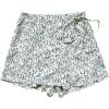 image:imageFloerns Womens Solid Wrap Front Linen Skirt Shorts Drawstring Knot Side Skort ShortsBeige Multi