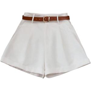 image:imageFloerns Womens Casual Summer Wide Leg Shorts High Waisted Going Out ShortsWhite