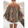 image:imageFloerns Womens Boho Off Shoulder 34 Bell Sleeve Summer Blouse TopA Multi Paisley