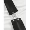 image:imageFloerns Womens Butterfly Metal Ruched Crop Tops Collar Short Sleeve T Shirt with TieWhite