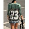 image:imageFloerns Womens Camo Print Team Sports T Shirts V Neck Basketball Jersey Tee ShirtsDeep Green
