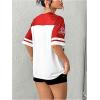 image:imageFloerns Womens Camo Print Team Sports T Shirts V Neck Basketball Jersey Tee ShirtsRed and White