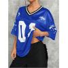 image:imageFloerns Womens Camo Print Team Sports T Shirts V Neck Basketball Jersey Tee ShirtsRoyal Blue