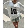 image:imageFloerns Womens Camo Print Team Sports T Shirts V Neck Basketball Jersey Tee ShirtsWhite