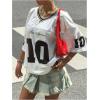 image:imageFloerns Womens Camo Print Team Sports T Shirts V Neck Basketball Jersey Tee ShirtsWhite