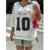 image:imageFloerns Womens Camo Print Team Sports T Shirts V Neck Basketball Jersey Tee ShirtsWhite