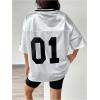 image:imageFloerns Womens Camo Print Team Sports T Shirts V Neck Basketball Jersey Tee ShirtsWhite Ivory