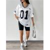 image:imageFloerns Womens Camo Print Team Sports T Shirts V Neck Basketball Jersey Tee ShirtsWhite Ivory