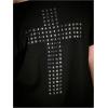 image:imageFloerns Womens Goth Off The Shoulder T Shirt Y2k Short Sleeve Ripped Backless Punk Going Out TopsBlack