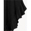 image:imageFloerns Womens Off The Shoulder T Shirt Asymmetrical Ruffle Hem Going Out TopsBlack