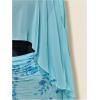 image:imageFloerns Womens Sheer Mesh Shawl Wraps High Low Ruffle Hem Beach Cover Up Poncho TopsBlue