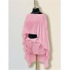 image:imageFloerns Womens Sheer Mesh Shawl Wraps High Low Ruffle Hem Beach Cover Up Poncho TopsPink
