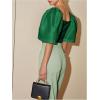 image:imageFloerns Womens Square Neck Puff Short Sleeve Elegant Blouse Crop TopDark Green