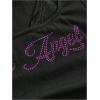 image:imageFloerns Womens Y2k Rhinestone Tops Lace Halter Neck Grunge Ruched Rhinestone Tee TopsBlack and Purple