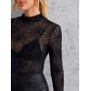 image:imageWomens Mock Neck Mesh Top Without BraBlack
