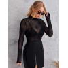 image:imageWomens Mock Neck Mesh Top Without BraBlack