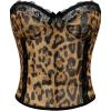 image:imageFloerns Womens Leopard Strapless Tube Top Lace Sleeveless Bandeau Cheetah Bustier TopsBrown Multi