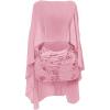 image:imageFloerns Womens Sheer Mesh Shawl Wraps High Low Ruffle Hem Beach Cover Up Poncho TopsPink