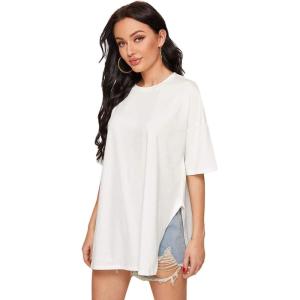 image:imageFloerns Womens Casual Basic Short Sleeve Loose TShirt Tee TopsA White