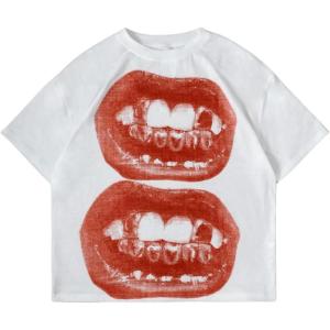 image:imageFloerns Womens Graphic Print Tee Round Neck Short Sleeve Summer T ShirtRed