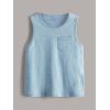 image:imageFloerns Boys 3 Pcs Sleeveless Crew Neck Pocket Casual Solid Tank TopBlue Green Multi